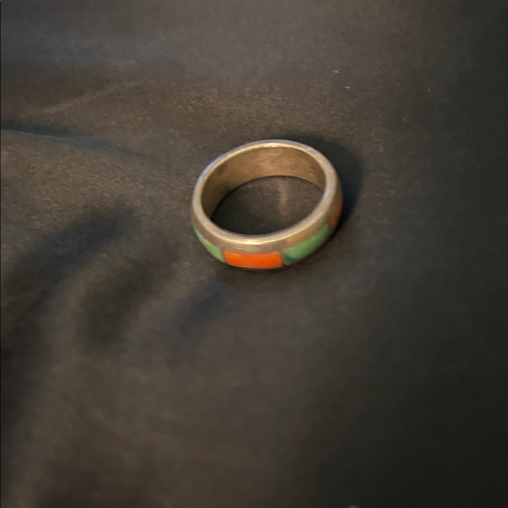 Source Unknown Sterling Silver Ring With Turquois… - image 4